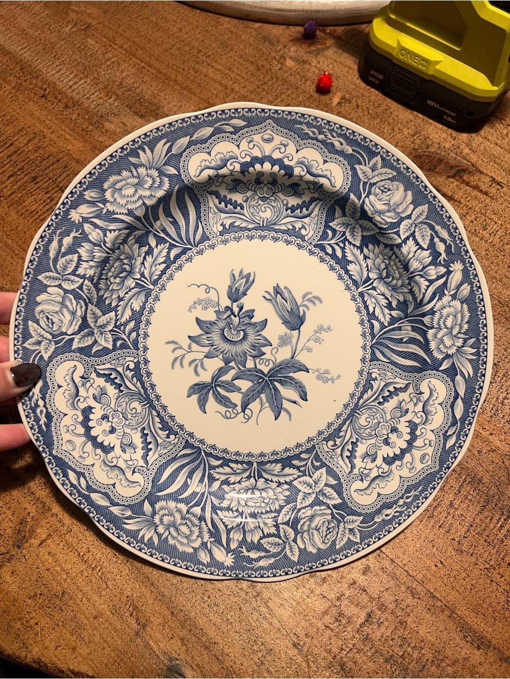 Spode Blue and White Floral Charger Plate